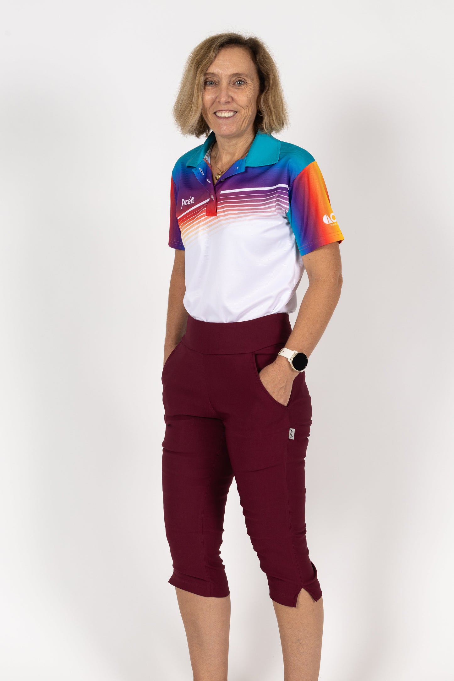Aceit Ladies Bowls Stretch 3/4 Trouser - LS34200AU | Offical Bowls Australia Licenced