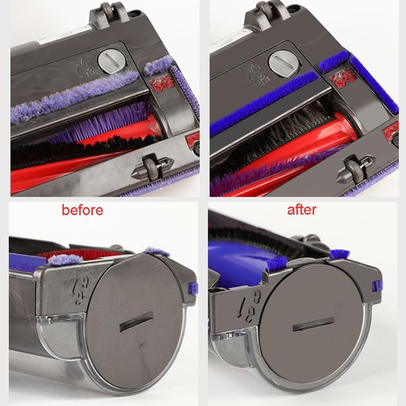 4pcs Soft Plush Strips Vacuum Cleaner Replacement Parts for Dyson V8 V10