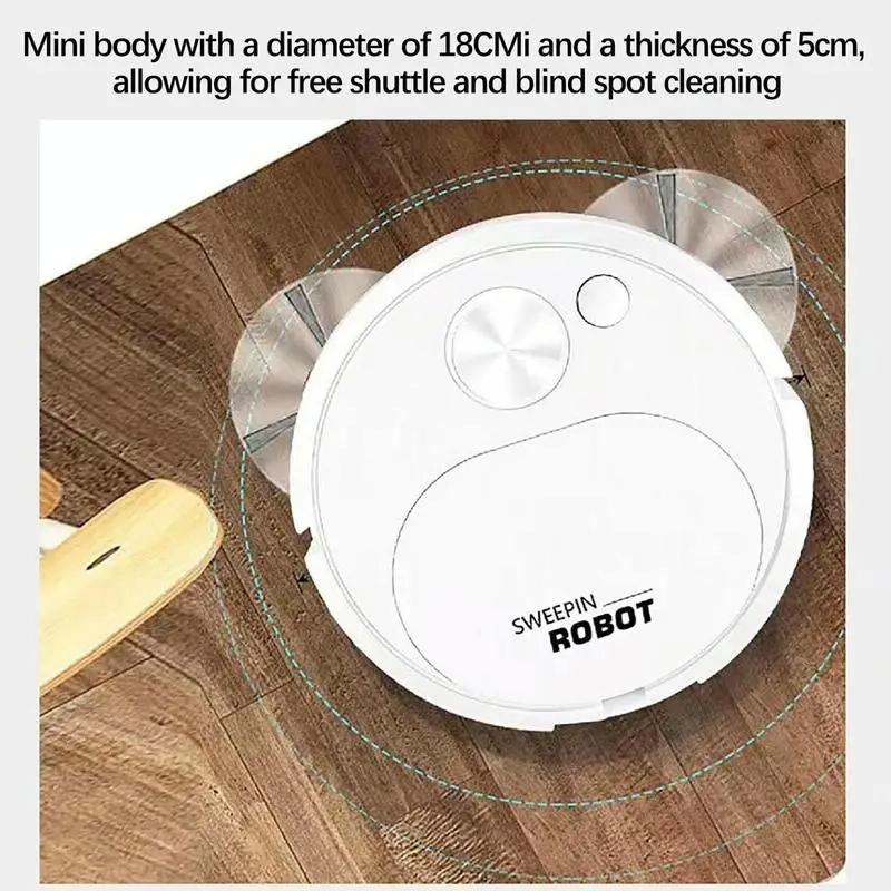 Smart Usb Charging Robot Vacuum for Family Cleaning - White