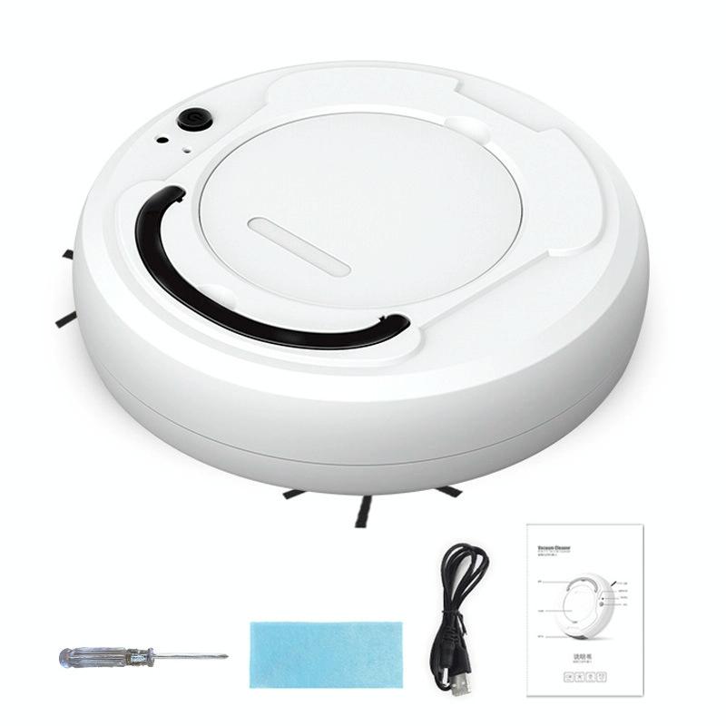 Smart 3-in-1 Robot Vacuum with Wet / Dry Mopping - Rechargeable & Auto Cleaning - Black - Black