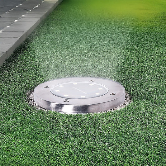 12x Solar Powered LED Buried Inground Recessed Light Garden Outdoor Deck Path