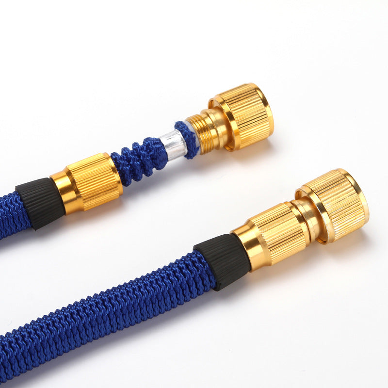 Lightweight and Durable High-Pressure Expandable Garden Hose Kit - 150ft Black with Spray Gun