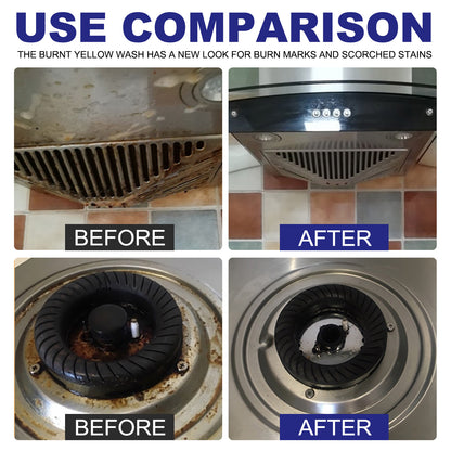 Jue-Fish Stainless Steel Cleaning Cream, Kitchen Decontaminant Pot Rust, Pot Bottom, Stove Top Black Scale Cleaning Cream