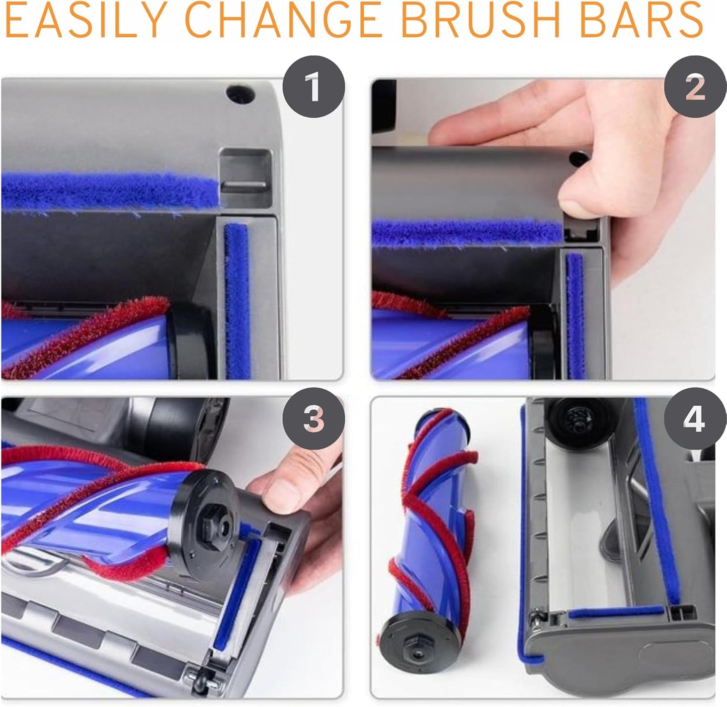 Motorhead & Fluffy Head Combo for Dyson  V7 V8 V10 V11 V15 & Outsize