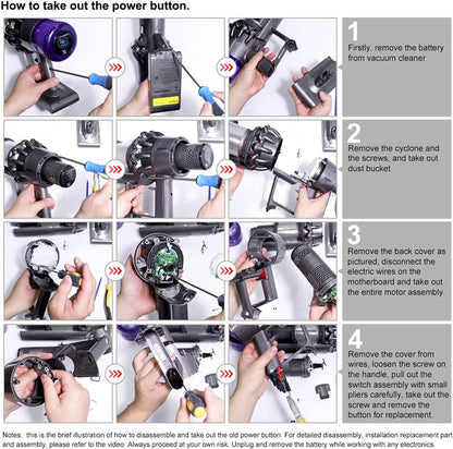 Extra Strong Power Trigger switch For Dyson V10 & V11 Vacuum Cleaners