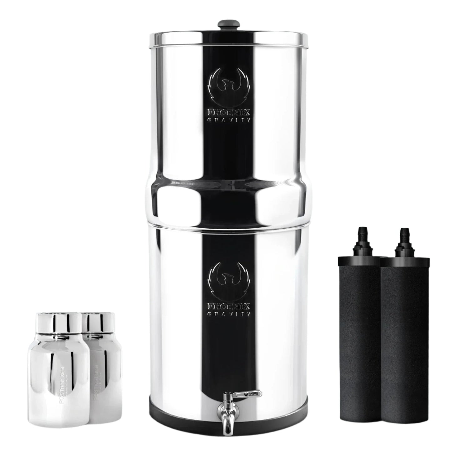 Phoenix Stainless Steel 6L with Fluoride & Smart Carbon Filter - Stainless Steel Stand