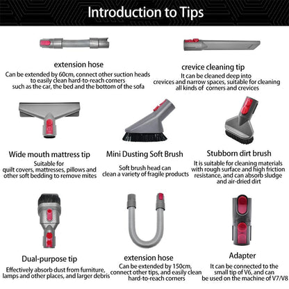 Versatile 5-in-1 Vacuum Attachments for Dyson v Series