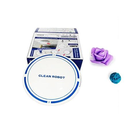 Intelligent 2-in-1 Rechargeable Floor Sweeping Robot Vacuum - Black