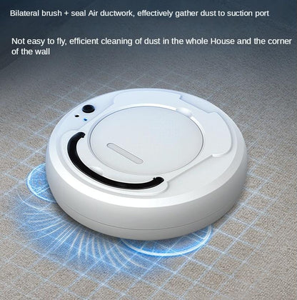 Smart 3-in-1 Robot Vacuum with Wet / Dry Mopping - Rechargeable & Auto Cleaning - Black - White