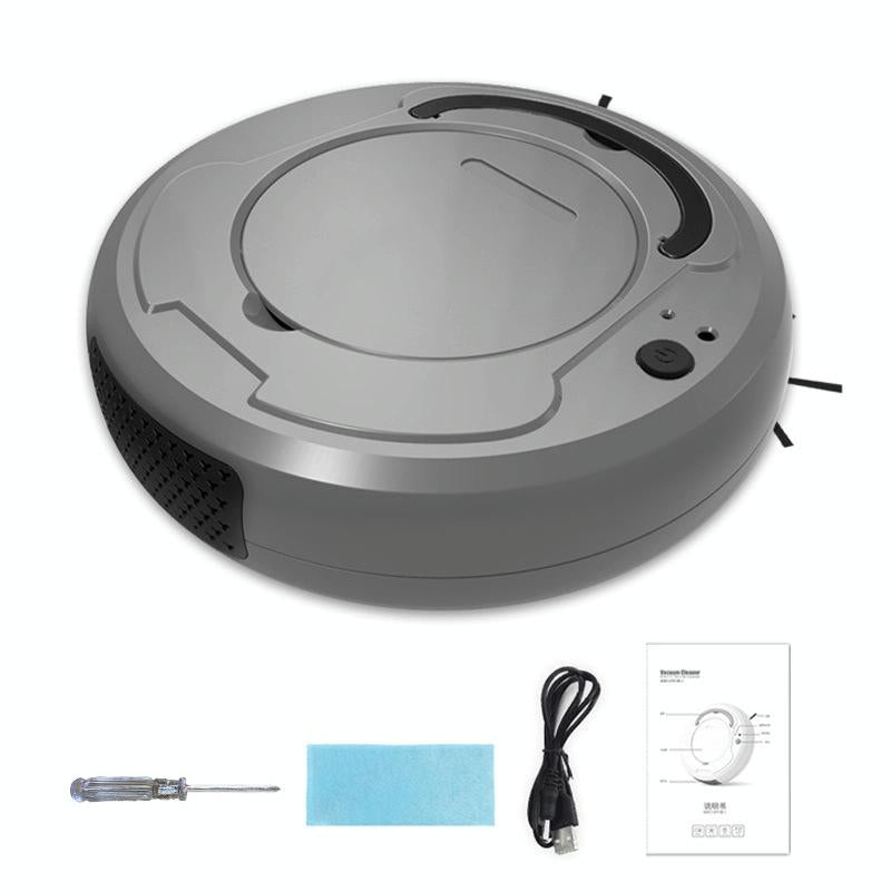 Smart 3-in-1 Robot Vacuum with Wet / Dry Mopping - Rechargeable & Auto Cleaning - Black - Black