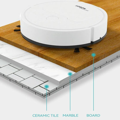 Intelligent 3-in-1 Mini Sweeping Robot Vacuum - White