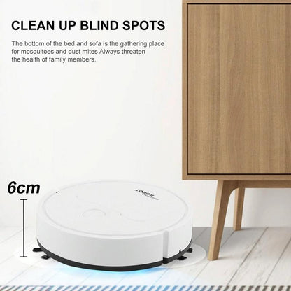 Intelligent 3-in-1 Mini Sweeping Robot Vacuum - White
