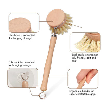 Bamboo Dishwashing Brush | Eco Dish Brush with replaceable head