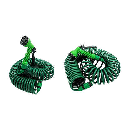30M Garden Hose Heavy-Duty Coiled Spiral Car Washing Cleaning Water Hose Garden