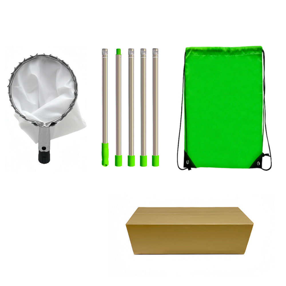 Telescoping Fruit Picker - Apple, Peach, Persimmon Harvesting Tool with Collection Bag, High Reach Fruit Catcher 2m