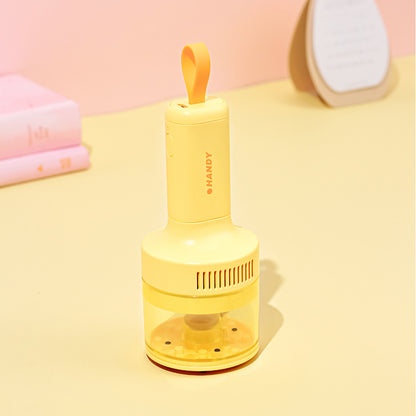 Yellow Portable Wireless Car Vacuum Cleaner - USB Rechargeable, High Suction, Compact Design for Home & Keyboard Cleaning