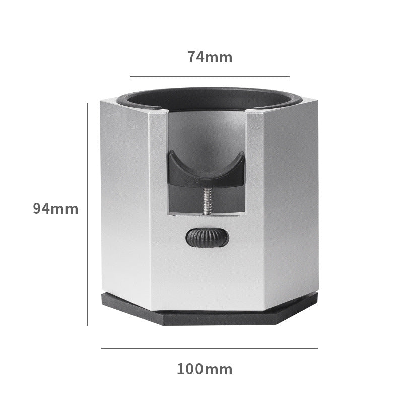 Silver Diamond Professional Aluminum Espresso Tamping Station - Adjustable Portafilter Holder Stand