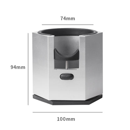 Silver Diamond Professional Aluminum Espresso Tamping Station - Adjustable Portafilter Holder Stand