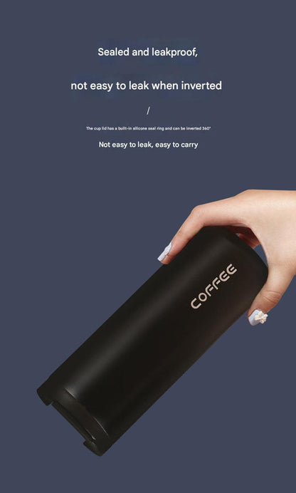 Blue Gradient Color Sleek Insulated Stainless Steel Coffee Tumbler Set (400ml & 500ml) - One-Touch Lid Travel Mugs