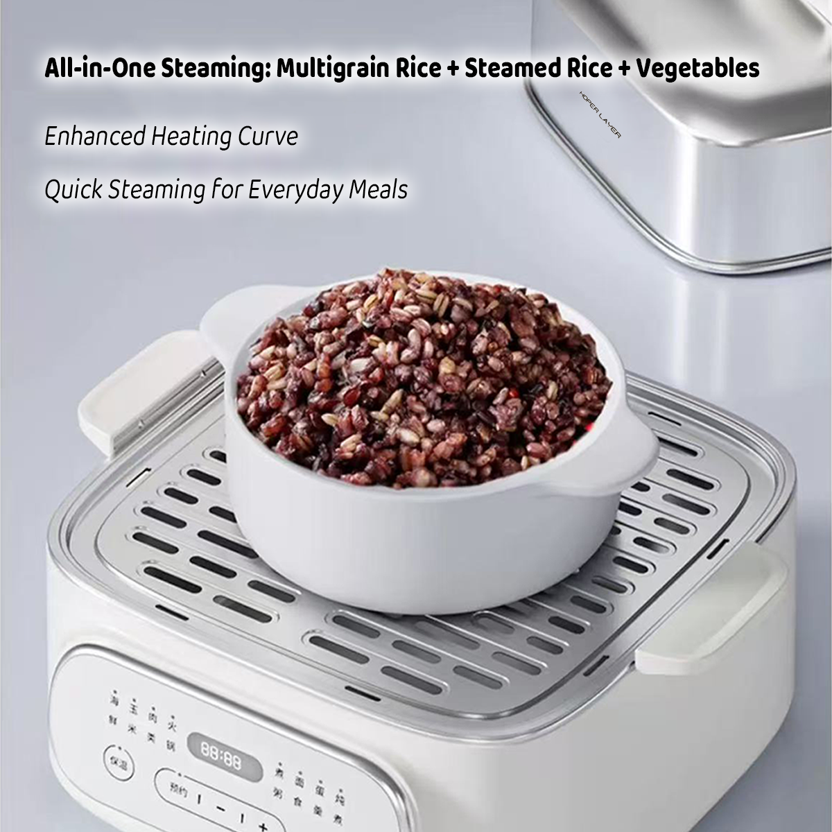 Hoper Layer Multifunctional Three-layer Stainless Steel Steamer AU Modeal